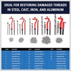 131pcs Metric Thread Repair Insert Kit M5 M6 M8 M10 M12 Helicoil Pro Coil Tool