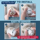 Baby Proofing Door Knob Covers 4 Pack - Easy To Install Child Safety