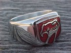 1992-2002 Dodge Viper Silver Chrome Ring Size  10 Nos Unique Logo Hi-quality