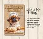 Pekingese Bakery Dog Baking Chef Cooking Funny Metal Tin Wall Art Kitchen Humor