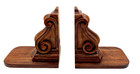 2 Vintage Solid Wood Corbels Brackets Bookends Shelf Bar Mantel 7  X 7  X 4 5 