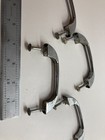 Vintage Chrome Metal Drawer Cabinet Pull Mid Century Lot Of 4