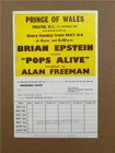 The Beatles - Brian Epstein Presents Pops Alive - May 31st 1964 - Handbill -rare