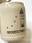 Set Of 2 - Vintage German Stoneware Clay Mugs Stein Hochzeitsturm Darmstadt