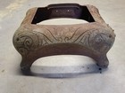 Antique Cast Iron Stove Base Table With Curved Legs Industrial Repurpose  Table
