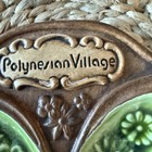 Polynesian Village Disney Treasure Craft Trinket Tray Usa Green Butterfly 70s