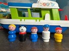 Complete  Vintage Fisher Price Little People Happy Houseboat With Box  Very Nice