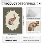 Vintage Nursery Wall Art Canvas Poster Baby Boy Room Wall Decor Green Rabbit    