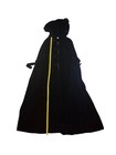 Vintage Black Velvet Hooded Cloak Satin Lined     Heavy  Warm  Gothic Medieval   