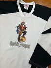 Captain Morgan Spiced Rum Hockey Jersey Sz M White Black Liquor Advertising
