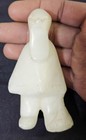 Inuit  Vtg White Stone marble Carvings Old Man Chinese asian Figurine statue-rea