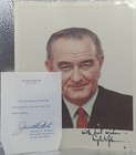 Lyndon B Johnson Signed 8x10 Photo Lbj   White House Secretary Letter