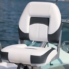 Northcaptain Deluxe White charcoal Low Back Folding Boat Seat  2 Seats