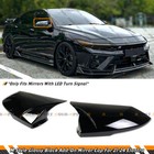 For 21-24 Elantra M Style Gloss Black Side Mirror Cover Cap Overlay W  Led Light