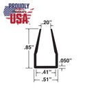 Outwater 3 8  Black Rigid Pvc Plastic U-channel c-channel - Size Options