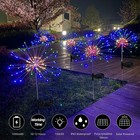 2pc Multicolor Solar Firework Lights Outdoor Garden Waterproof Path Yard Decor