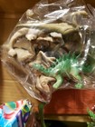 Lot Of 6 Small 3  Dinosaurs Cake Toppers 7  Dinosaur With Nest Leaves