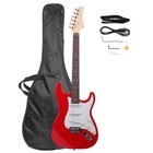      39  St3 Hot Red Rosewood Electric Guitar Kit W  Bag   Accessories Beginner