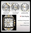 Men Business Wristwatch Resistant Luminous Calendar Stainless Steel Quartz Watch