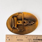 Vintage Brass Belt Buckle Scottish Rite Oakland California 100th Anniversary 80s