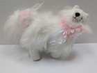 Vintage 1991 Mattel Plush Lot White Dog Puppy   Kitty Cat Pink Bows Stuffed Toy