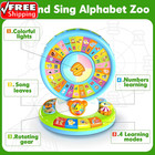 Toys For 1 2 3 Year Old Boys Girls  Spin   Sing Abc Alphabet Learning Zoo With L