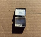 Vintage Navajo Sterling Silver Pill Box Turquoise Cabochon Native American Tiny