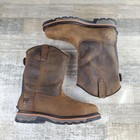 Timberland Pro True Grit Mens Work Boots Sz 12 Brown Waterproof Composite Toe