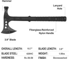 Camping Axe Survival Chopping Hatchet With Sheath Tactical Tomahawk With Hammer