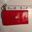 Vtg Novelty Coin Holder Advertising Keychain Red