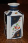 C  1810 Antique French Old Paris Flow Blue Perfume Cologne Floral Gilded  Bottle