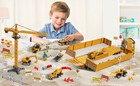 Construction Truck Toys Set W crane  Excavator  Forklift  Bulldozer For 3  Kids