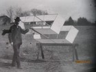 Antique Early Lot Of 3 Black   White  8 X 10 Photos Man W  Early Flying Machines