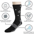 Columbia Men s 4 Pack Moisture Control Crew Socks Shoe Size 13-15 - Multicolor