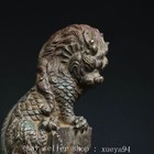 7 8   Ancient Chinese Bronze Dynasty Fengshui Dragon Beast Statue Sculpture