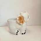 Vintage Ceramic Elephant Mother   Child Anthropomorphic Planter Nursery Kistchy