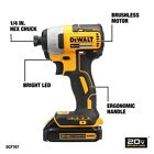 Dewalt 20v Max Cordless Drill impact 2 Tool Combo Kit With  2  20v 1 3ah Batteri