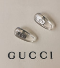 Silver Gucci Replacement Silicone Nose Pads For Sunglasses Eyeglasses Screw-in