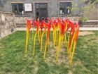 Blown Glass Art Spikes Sculpture For Outdoor Public Space Decoration