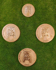 4 Piece Lot Of Republic Of Korean Silver Coins  Gorgeous Detail And Rare  