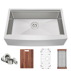 36 Inch Farmhouse Workstation 304 Stainless Steel Kitchen Sink With Accessories
