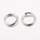 20 Jump Rings Antique Silver Tone Open Split Ring 8mm Bulk Findings