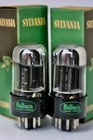 6sn7-gtb Best Choice Sylvania Usa Chrome-top Matched Pair Black-plate Tubes