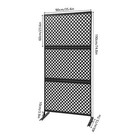 Vertical Steel Privacy Screen Freestanding Room Divider For Indoor Outdoor Use