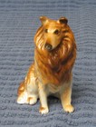 Vintage Collie Dog Figurine Bone China Made In Japan Brown White Lassie Style   