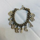 Vintage Disneyland Charm Bracelet Gold Tone Letter Souvenir Retro Disney Jewelry