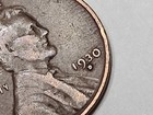 1930-d Lincoln Wheat Cent- Error Coin  Cud-dd