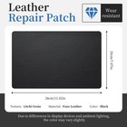 Fadoub Leather Repair Patch Tape Self-adhesive  Litchi Grain 8 X 11 In  Black