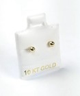 10k Gold Ball Stud Earrings Small Round Womens Kids Broquel Dormilonas 3mm