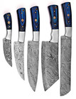 Custom Hand Made Forged Damascus Steel Chef Knife Set Kitchen Knives M 118